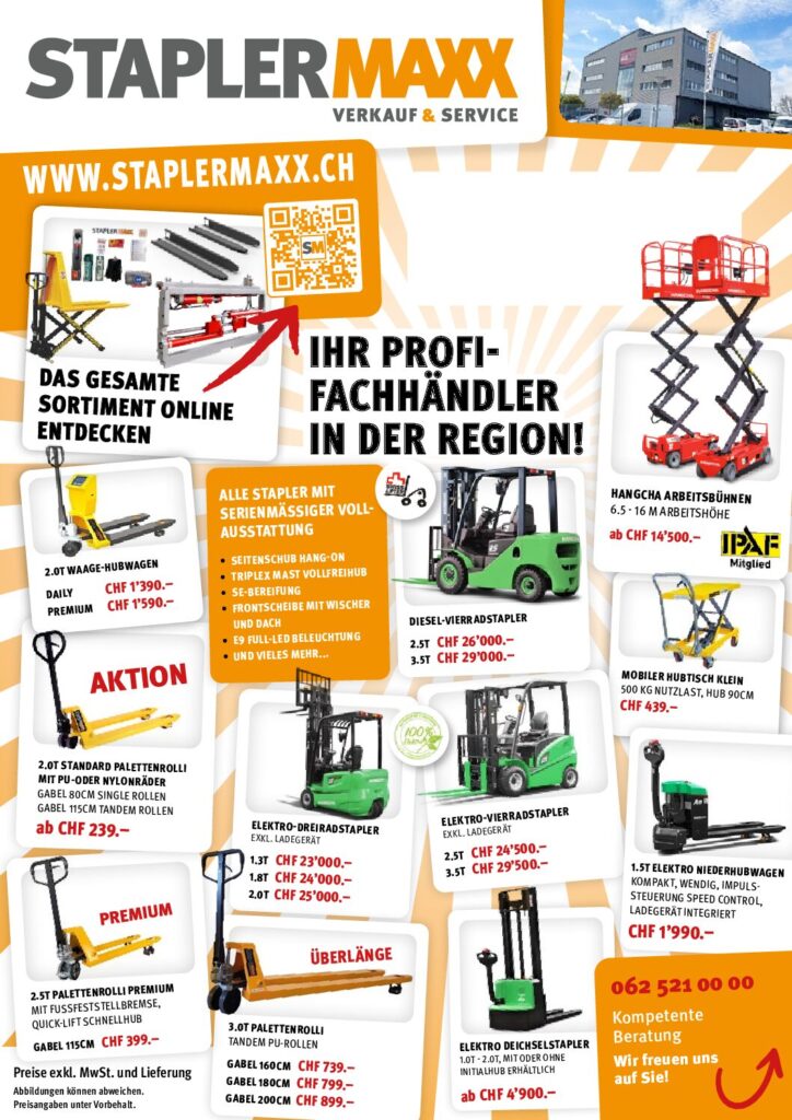 Angebotsflyer von STAPLERMAXX – Stapleraktionen und Sonderpreise jetzt sichern